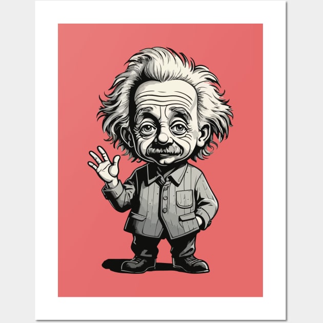 Albert Einstein Wall Art by CatCoconut-Art